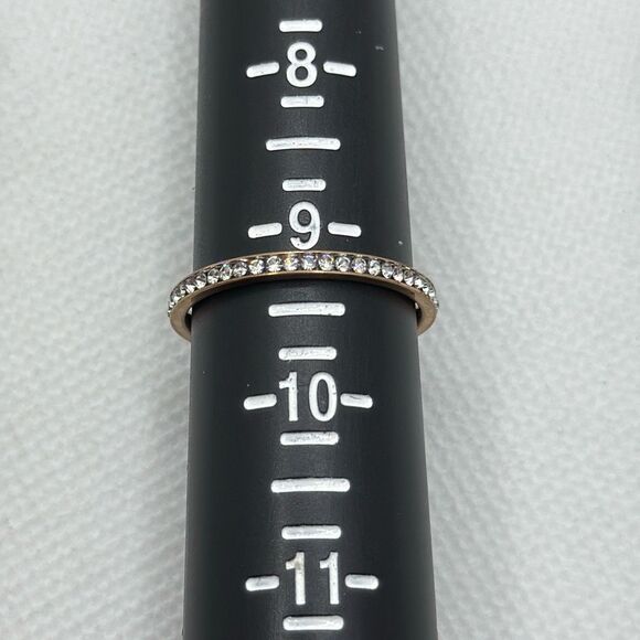 NWOT Size 9 1/4 Stainless steel eternity band with zircon - Picture 4 of 4